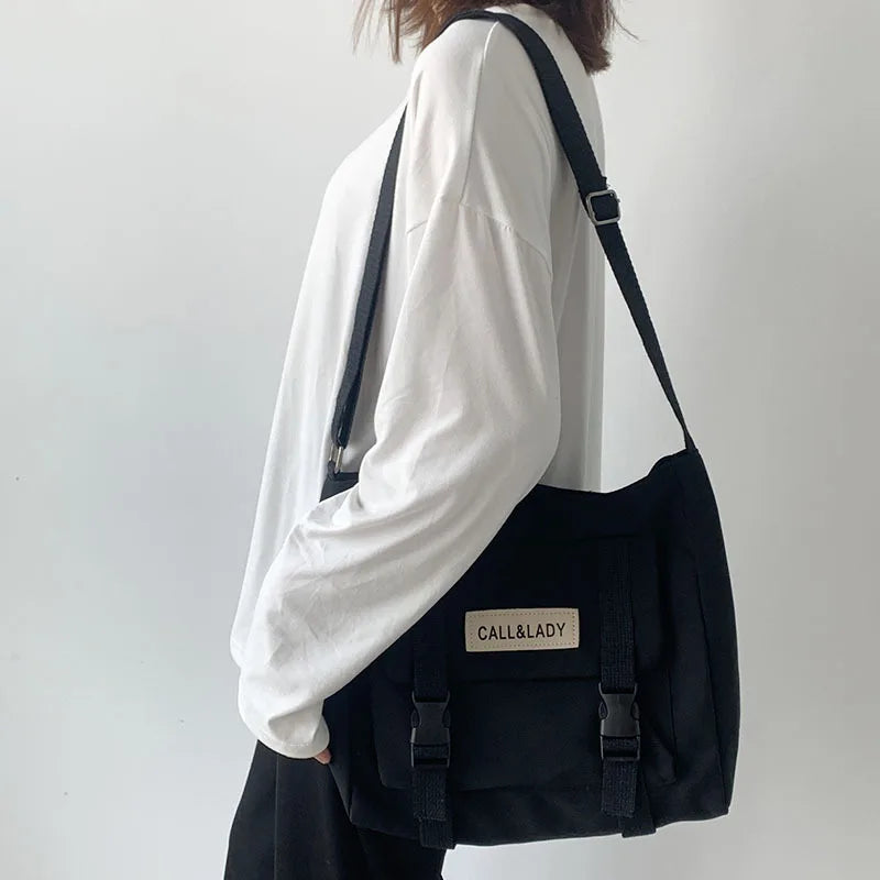 Waterproof Nylon Messenger Bag Women Crossbody Purse