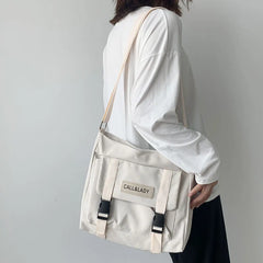 Waterproof Nylon Messenger Bag Women Crossbody Purse