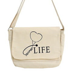 Cartoon Nurse Printed Shoulder Bag for Student Girls