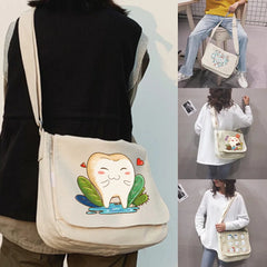 Teeth Printed Messenger Bag Envelope Tote Sweet Cartoon Girl Shoulder Bag