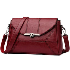 Women Flap Lock Handbags Small Shoulder PU Leather Crossbody Bags