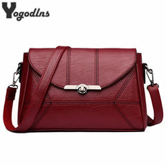 Women Flap Lock Handbags Small Shoulder PU Leather Crossbody Bags