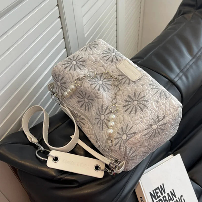 Casual Crossbody Bag for Women All Match Handbag Chain Shoulder Bag