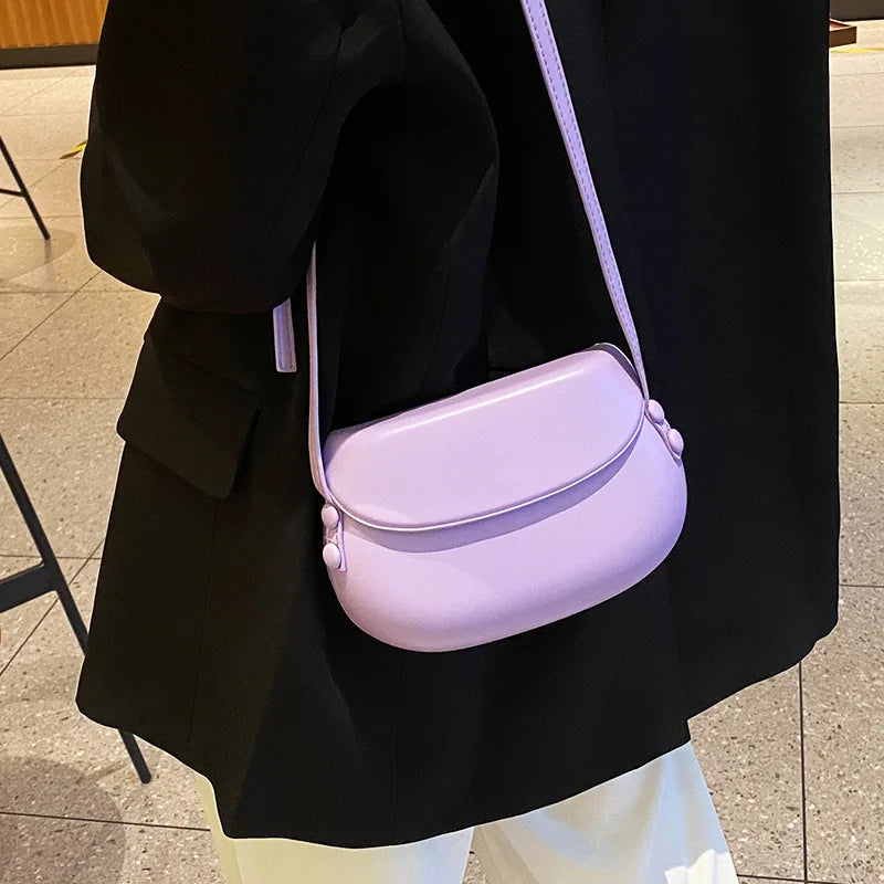 Women's Mini Crossbody Bag High PU Oil Wax Leather Shoulder Messenger Handbag
