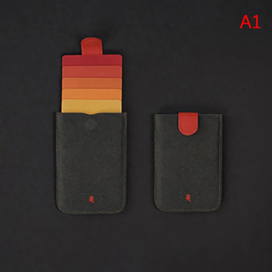 Mini Slim Portable ID Card Holder Bus Cards Cover Case Pulled Men Wallet