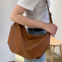 Moon Shape PU Leather Women's Shoulder Bag Handbag Female Shopper Tote Bags