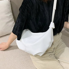 Moon Shape PU Leather Women's Shoulder Bag Handbag Female Shopper Tote Bags