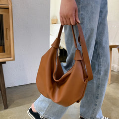 Moon Shape PU Leather Women's Shoulder Bag Handbag Female Shopper Tote Bags