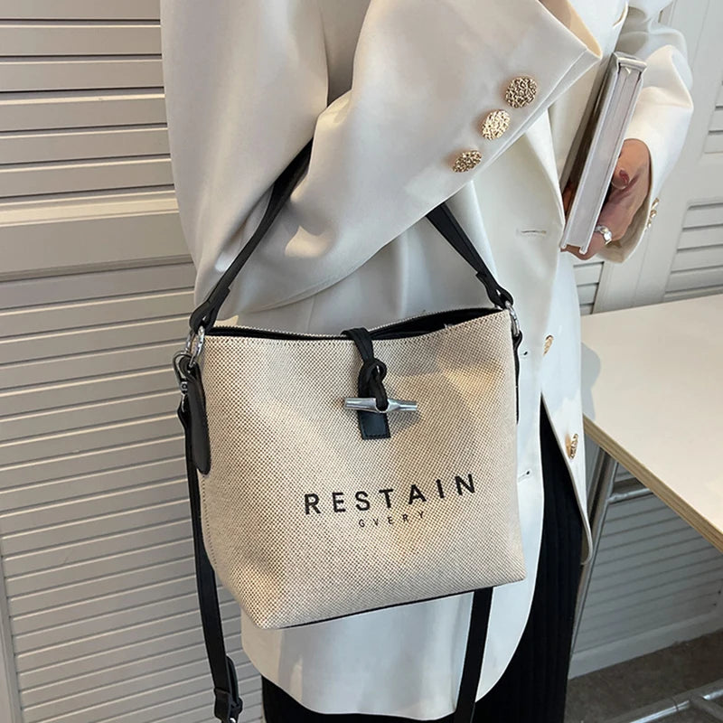 Canvas Crossbody Bags Women's Large Capacity Casual Retro Handbags Satchel