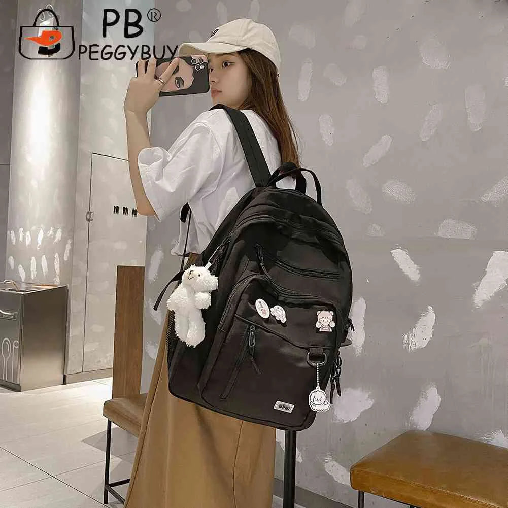 Nylon Backpacks Multi-pocket Casual Backpack Large Capacity