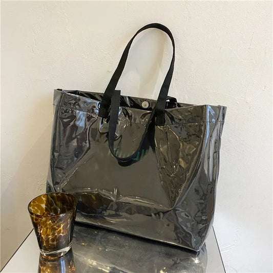 Nylon Transparent Large Capacity Women's Bag Waterproof Shoulder Bag