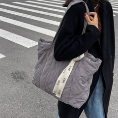 Nylon Women Totes Shoulder Bags Large Capacity Crossbody Bag Solid Handbags