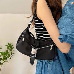 Nylon Women's Underarm Bag Ladies Shoulder Handbag Y2k Small Tote Purse