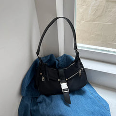 Nylon Women's Underarm Bag Ladies Shoulder Handbag Y2k Small Tote Purse