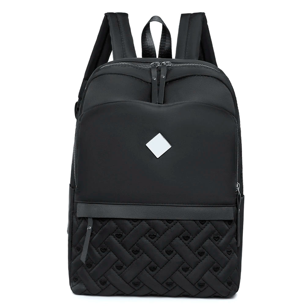 Oxford College Backpack Solid Casual Students Daypack Zipper