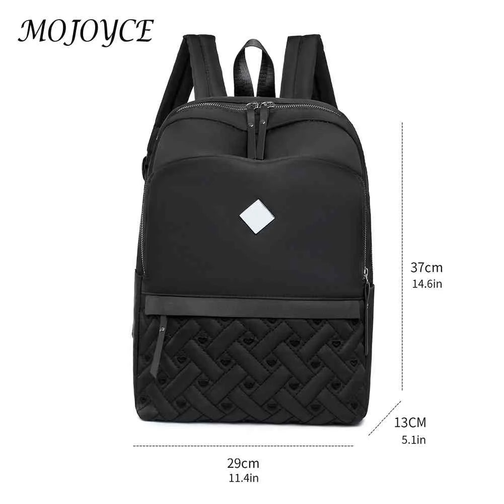 Oxford College Backpack Solid Casual Students Daypack Zipper