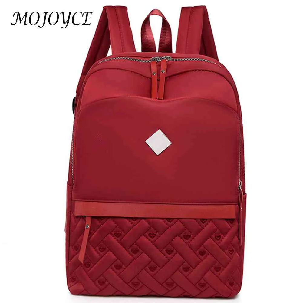 Oxford College Backpack Solid Casual Students Daypack Zipper