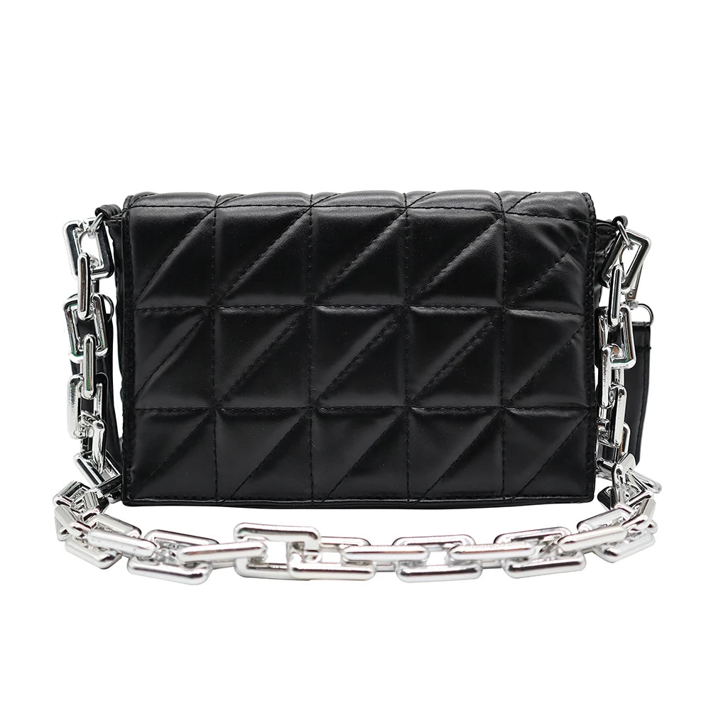 Checker Shoulder Bags Small Solid Subaxillary Bags for Women