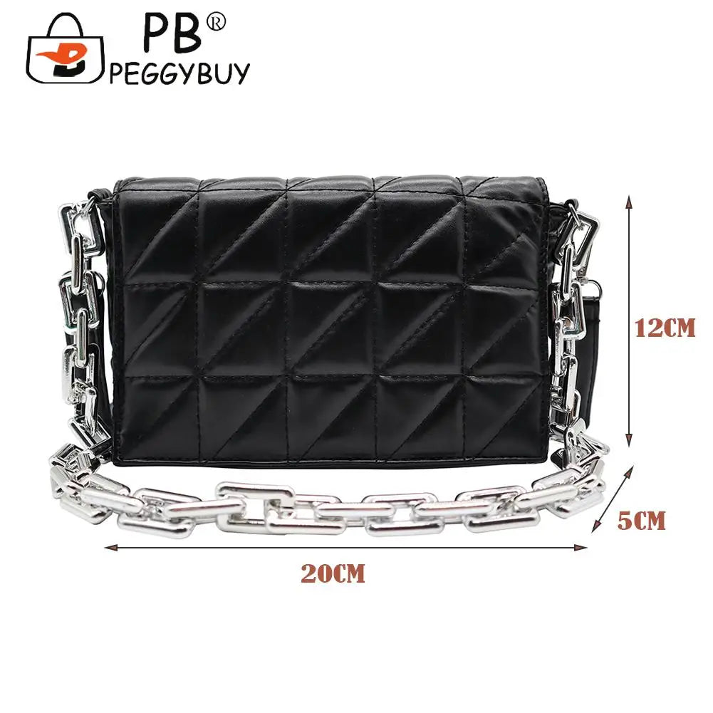 Checker Shoulder Bags Small Solid Subaxillary Bags for Women