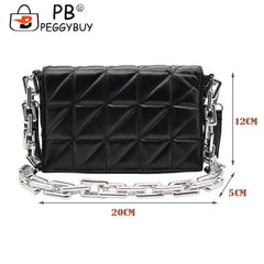 Checker Shoulder Bags Small Solid Subaxillary Bags for Women