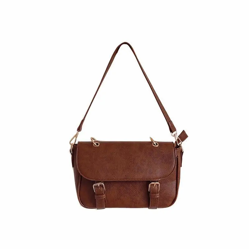 PU Leather Women Shoulder Handbags Solid Square Flap Totes Casual Ladies Bags