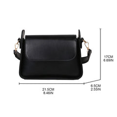 PU Leather Women Shoulder Underarm Bag Small Square Flap Handbags