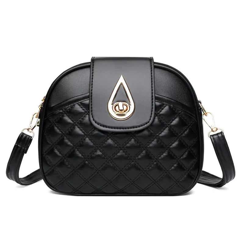 Plaid Shoulder Bags For Women PU Leather Small Crossbody Bag