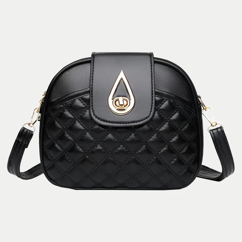 Plaid Shoulder Bags For Women PU Leather Small Crossbody Bag