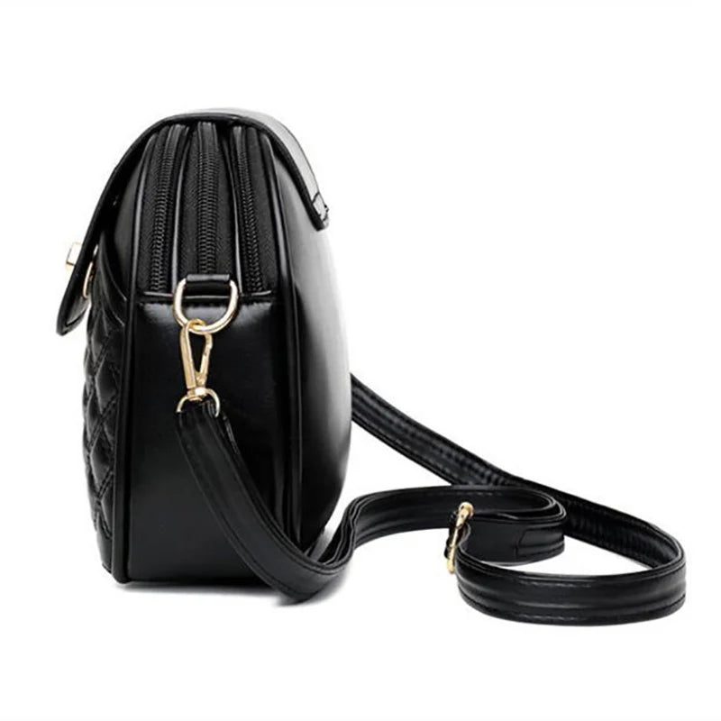Plaid Shoulder Bags For Women PU Leather Small Crossbody Bag