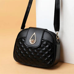 Plaid Shoulder Bags For Women PU Leather Small Crossbody Bag