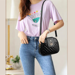 Plaid Shoulder Bags For Women PU Leather Small Crossbody Bag
