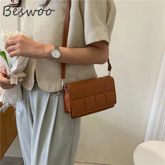 Plaid Women's Bag Vintage Crossbody Square Purses Shoulder Bag