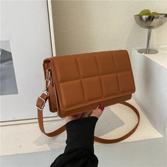 Plaid Women's Bag Vintage Crossbody Square Purses Shoulder Bag