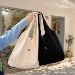 Large Capacity Eco Canvas Shoulder Bag for Women