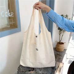 Large Capacity Eco Canvas Shoulder Bag for Women