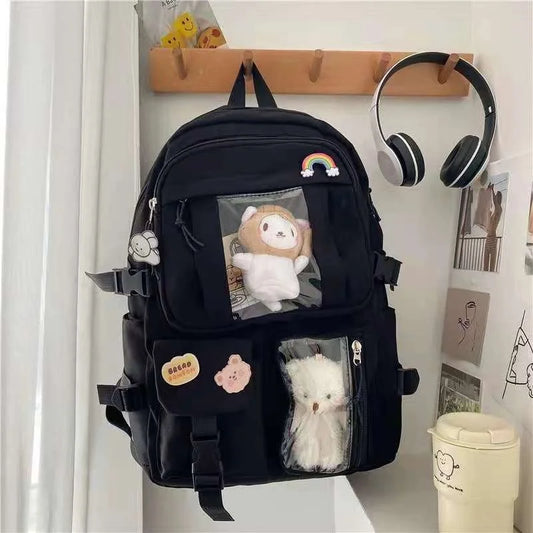 Portable Travel Bag Girls' Backpack School Bag Nylon