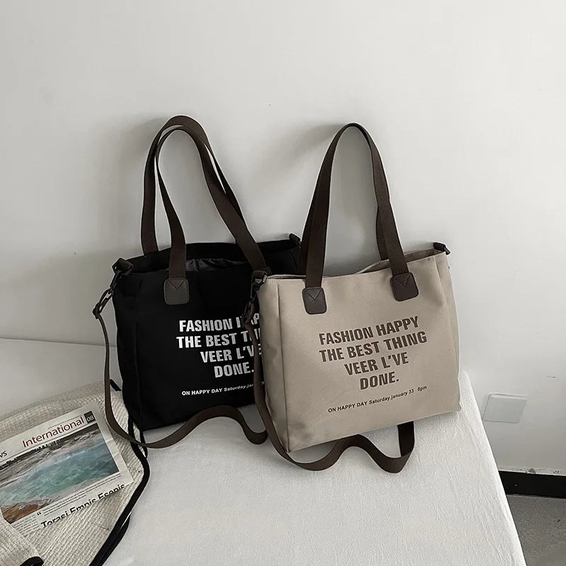 Ladies Canvas Tote Bag Beach Shopping Large Shoulder Bags