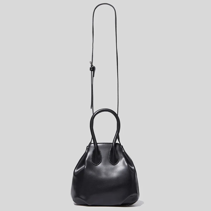PU Leather Pleated Shoulder Bag for Women