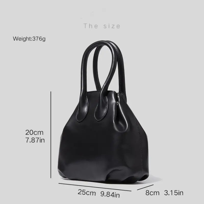 PU Leather Pleated Shoulder Bag for Women