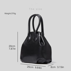 PU Leather Pleated Shoulder Bag for Women