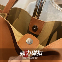 PU Solid Shoulder Bags For Women Handbags Women Bags Large Capacity Tote Bag