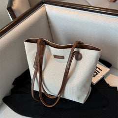 Small Fresh Canvas Shoulder Bag for Women Casual Literature Art