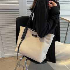 Small Fresh Canvas Shoulder Bag for Women Casual Literature Art