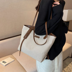 Small Fresh Canvas Shoulder Bag for Women Casual Literature Art