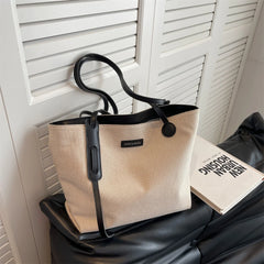 Small Fresh Canvas Shoulder Bag for Women Casual Literature Art