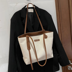 Small Fresh Canvas Shoulder Bag for Women Casual Literature Art