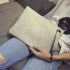 Retro PU Leather Envelope Clutch Bag for Women & Men