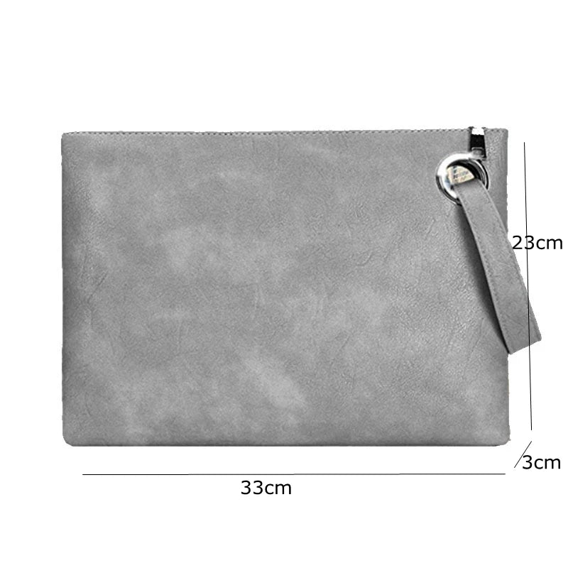 Retro PU Leather Envelope Clutch Bag for Women & Men