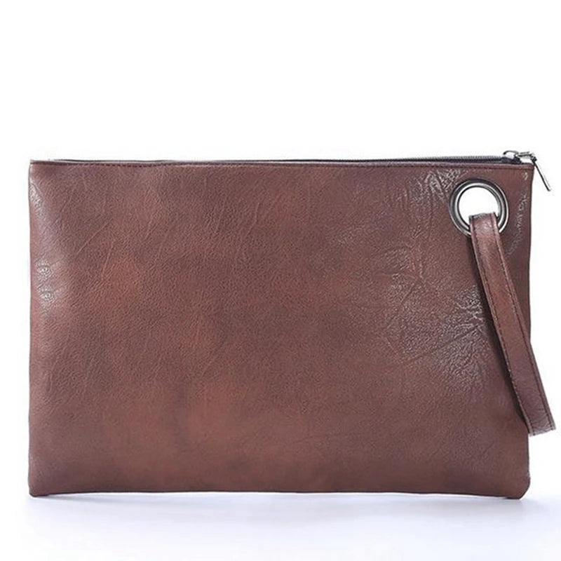 Retro PU Leather Envelope Clutch Bag for Women & Men