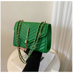Retro PU Leather Shoulder Bag Tassel Handbag